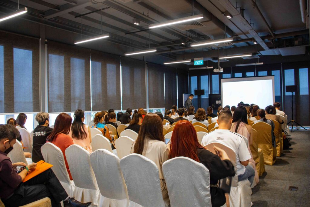 Paya Lebar meeting room event with a crowd